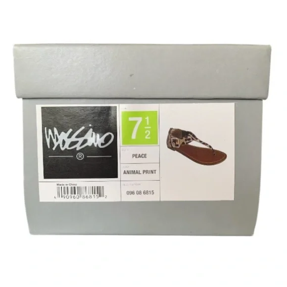 MOSSIMO Women’s Peace Sandals, Gold and Leopard Print - Picture 2 of 4